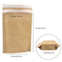 1 x RAW Customer Returns RUSPEPA Kraft Paper Poly Envelopes Mailer, Self Seal Shipping Bags, 100 Recyclable, Reusable Packaging Great Idea for T-Shirt Clothing - 29.2 x 39.4 cm - 25 pcs - RRP €18.11