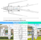 1 x RAW Customer Returns Dual-Band 2.4 5 G 1200 Mbps Outdoor Access Point Repeater WiFi powerful wireless WiFi amplifier Mesh WiFi Extender RJ45, 1 x Gigabit PoE LAN port, 802.11AC, 4 external antennas, WN572HP3  - RRP €135.2