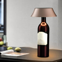 1 x RAW Customer Returns Demeras Decorative Table Lamp, Warm Light 2400mah Battery Capacity 2 Speed USB High Brightness Widely Use Wine Bottle Lamp for Indoor Brown  - RRP €58.49