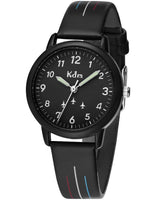 1 x RAW Customer Returns CIVO Children s Wristwatch Boys Girls Learning Watch - Children s Watch Black Analogue Quartz Leather Kids Watches for Boys Time Teacher Waterproof, Gifts for Children 3-12 Years - RRP €19.99