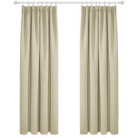 1 x RAW Customer Returns Deconovo Thermal Insulating Curtains Bedroom Window Decoration for Modern Room with Doradilla 2 Pieces 107 x 213 cm Dark Beige - RRP €27.62