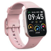 1 x RAW Customer Returns Jugeman Smartwatch Women, Fitness Watch Women with 1.69 HD Color Display, 25 Sports Modes Fitness Tracker Watch with Heart Rate Monitor Sleep Monitor, IP68 Waterproof Sports Watch Women with Pedometer Stopwatch Pink  - RRP €26.54