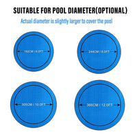 1 x RAW Customer Returns Round Pool Cover, Round Pool Cover Easy Set Dustproof Pool Protector Pool Cover for Above Ground Swimming Pools 366cm 12ft  - RRP €25.56