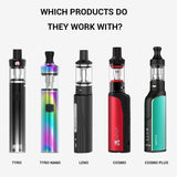 1 x RAW Customer Returns VAPTIO Kit 1500mAh 25W All-in-One Vape Pen Electronic Cigarette Starter Kit, No E Liquid No Nicotine Rainbow  - RRP €22.8