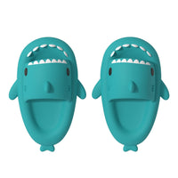 1 x RAW Customer Returns ChayChax Shark Sildes Slippers Women Men Children Shark Bath Slippers Summer Slippers Bath Slippers Non-Slip Shower Bathing Shoes Beach Sandals Massage Blue 34 35 EU - RRP €23.99