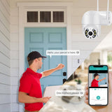 1 x RAW Customer Returns 1080P WiFi Surveillance Cameras, IP66 Waterproof Motorized Outdoor WiFi Camera with Two-Way Audio, 30M Color Night Vision Motion Detection Smart Monitoring - RRP €49.99