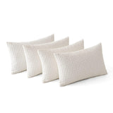 11 x Brand New MIULEE Set of 4 Cushion Covers Decorative Pillowcases Corduroy Boho Sofa Cushions Throw Pillows Decorative Cushions Couch Cushions Decorative Cover for Sofa Couch Living Room Bedroom Office 30 x 50 cm White - RRP €232.87