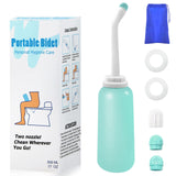 1 x RAW Customer Returns RUFCRIL Butt Shower, Peri Bottle, TPE Material for 100 Resistance 500 ml with 2 Sealing Rings, Portable Travel Bidet with Carrying Bag, Essentials for Postpartum Perineal Care Green  - RRP €9.67