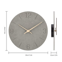 1 x RAW Customer Returns Warminn MDF Wooden Wall Clock No Ticking Noise Silent Modern 30cm Quartz Large Battery Operated Wall Clock Easy to Read for Room Home Kitchen Bedroom Office School Grey  - RRP €23.39