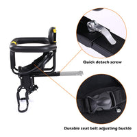 1 x RAW Customer Returns Bicycle Front Seat Child Safety Child Saddle with Pedals Support Support for MTB Racing Bike - RRP €50.99