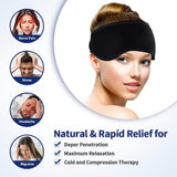 1 x RAW Customer Returns NEWGO Migraine cooling pad gel cooling pad, migraine headband cold-warm compress for migraines, headaches, sinus pain, 1 piece - RRP €14.06