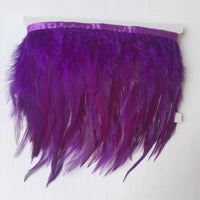 1 x RAW Customer Returns SOWDER Rooster Hackle Feather Fringe Trim for Custume Dress Decoration Pack of 5 Meters Purple - RRP €15.05