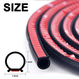 1 x RAW Customer Returns Universal car door seal rubber seal 18M rubber profile door seal car door edge protection D-shaped car door sealing strip black - RRP €28.02