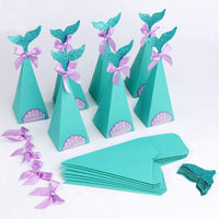 6 x Brand New Mermaid Candy Box Mermaid Candy Boxes Mermaid Paper Bags for Kids Birthdays, Mermaid Themed Parties, Beach Weddings, Baby Showers, Decorative Accessories, 20 Pieces - RRP €69.54