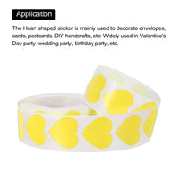 1 x Brand New sourcing map 500pcs Heart Shaped Stickers 1 Inch Self Adhesive Love Stickers Label Heart Decorations for Envelope Valentine s Day Wedding Party Yellow - RRP €8.23