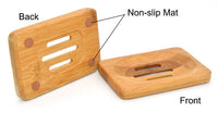 1 x Brand New Handmade Natural Bamboo Soap Dish - For a sponge, brush or soap, Bamboo, Set of 2 - RRP €19.2