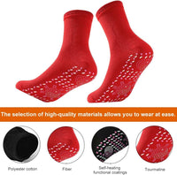 3 x Brand New Heated socks, self-heating socks, foot warmer, heated socks, magnetic socks, 2 tourmaline magnetic socks, foot heating, tourmaline magnetic socks, winter heated socks for women and men, red, white  - RRP €19.23