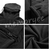 1 x RAW Customer Returns Memoryee Men s Military Fleece Outdoor Jacket Tactical Windproof with Hood Hoodies Black XL - RRP €45.88