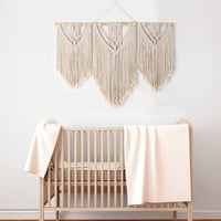 1 x RAW Customer Returns  Macrame Wall Hanging Tapestry Boho Macrame Tapestry Woven Home Wall Hanging Pediment Pattern C  - RRP €35.03