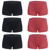 1 x RAW Customer Returns Libella Pack of 6 Women s Panties Boxer Shorts Microfiber Seamless 3908 Black Magenta L XL - RRP €18.74