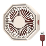 1 x RAW Customer Returns Bigqin USB Fan, Mini Fan 360 Rotation, 3 Speeds Table Fan, Quiet Hexagon Table Fan Compatible with PC Notebook Computer - White - RRP €11.86