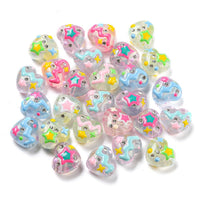 2 x Brand New DanLingJewelry 50pcs Random 18mm Acrylic Star Beads Colorful Bubblegum Beads with Enamel Painted for Bracelets and Necklaces - RRP €40.8