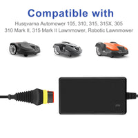 1 x RAW Customer Returns Exmate 28 V 1.3A adapter charger power supply compatible with Husqvarna Automower 105 305 310 315X 405X 415X 420 430X 2016-2022, charger for Gardena 2016 Sileno 2018 lawn mowers - RRP €27.99