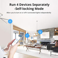 1 x RAW Customer Returns SONOFF 4CHPROR3 4-Gang Wi-Fi Smart Switch, Self-Locking, Locking and Inching Mode, 433MHz RF Remote Control, Remote Controlled Garage Door and Roller Shutters, Works with Alexa, Google Home, IFTTT - RRP €37.37