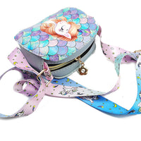 1 x RAW Customer Returns COWORK-UP Little Girls Cute Unicorn Crossbody Bag Blue  - RRP €13.98