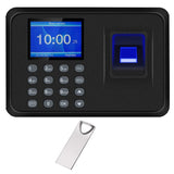 1 x RAW Customer Returns Attendance Machine, Biometric Fingerprint Attendance Machine with Spanish System LCD Screen, Capacity of 100,000 Records, 2.4 Inch, with 16G U Disk - RRP €62.71