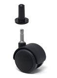 1 x RAW Customer Returns Design61 set of 4 universal furniture castors, rubber castors for hard floors with sleeve pin - RRP €19.15