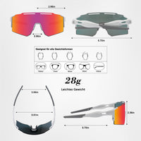 1 x RAW Customer Returns DUDUKING Sunglasses Cycling Glasses Men Women, Water Transfer Printing Sports Glasses Cycling Glasses for Outdoor Sports Cycling Running Golf UV 400 Protection Baseball Glasses White Red  - RRP €27.99