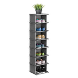 1 x RAW Customer Returns Gelanty Shoe Rack, 8 Tier Shoe Racks Narrow and Tall, DIY Vertical Shoe Cabinet Organizer Suitable for Entrances, Corridors, Corners and Closets - RRP €23.8