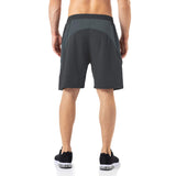 1 x RAW Customer Returns Men s Sports Shorts Quick-Drying Sports Pants Lightweight with Zipper Pocket Black Dark Grey, EU-2XL US-XL XXL - RRP €36.99