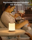 1 x RAW Customer Returns Bedside table lamp, bedside lamp touch dimmable with 10 colors, LED table lamp battery operated with timing function, night light children s breastfeeding light wireless color changing for baby room bedroom - RRP €15.1