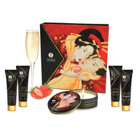 1 x RAW Customer Returns Secrets of a Geisha Aroma Cava and Strawberries - Erotic Massage Travel Kit by Shunga - RRP €20.77