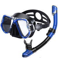 1 x RAW Customer Returns Adicop snorkeling set for adults, diving goggles for adults, snorkeling set, diving goggles, snorkel for adults with nose protection, diving goggles for adults with snorkel for men and women - RRP €22.18