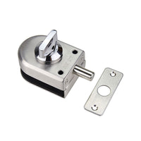 1 x RAW Customer Returns Spotact Stainless Steel Glass Door Lock Floor Lock Bolt Ground Lock for Bathroom Toilet Glass Doors - RRP €19.99