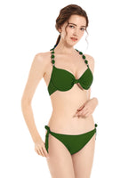 1 x RAW Customer Returns Eonar women s swimwear, removable push-up pads, bikini set size 42-44, M-green - RRP €29.27