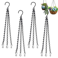 1 x Brand New QUUZ Pack of 4 chains for hanging, chain for hanging baskets with hooks, hanging basket chains, flower pot hanging basket holder chain, for hanging flower pots, flower pots, bird cages - RRP €20.4