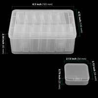 1 x Brand New YIXNSW 14 pieces 5.4 x 5.4 x 2 cm plastic box small transparent bead organizer box plastic storage container box for small parts, beads, screw sorting boxes and handicrafts - RRP €10.07