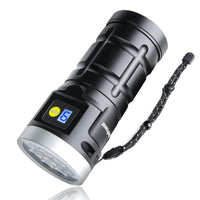 1 x RAW Customer Returns LetonPower flashlight LED rechargeable, 5000 lumen LED flashlight extremely bright, LED flashlight USB rechargeable, power bank, smaller size flashlight, for fire first aid and outdoor activities - RRP €19.0