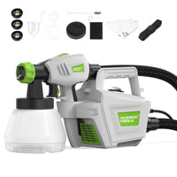 1 x RAW Customer Returns Huepar Tools 800W Paint Spray System, 1300ML Paint Spray Gun, 1200ML Min Electric Paint Sprayer, 3M Air Hose, 4 Nozzle Sizes 3 Spray Patterns, for Furniture, Cabinet, Fence, Chair, Car, Bicycle-SG800 - RRP €69.99