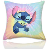 1 x RAW Customer Returns Stitch Pillow Cover, Stitch Pillow, Stitch Gifts, Ubephant 45 45cm Stitch Cuddly Pillow, Stitch Pillow Case, Cute Cartoon Cuddle Pillow, Super Soft Double Sided Fleece - RRP €11.09