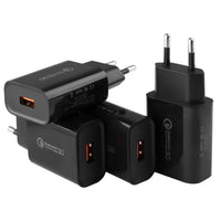 1 x RAW Customer Returns 4 Pieces USB Charger Plug, 18W Quick Charge 3.0 Fast Charger Charging Plug USB Power Supply for Samsung S23 S22 S21 S20 S10 S7 S8 S9 Edge Plus Active, A13 A53, Note 5 8 9 10, Fast Charging - RRP €19.18