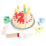 1 x RAW Customer Returns KABENFIS Wooden Cutting Birthday Cake Toy Play Food Set DIY Role Play with Candles for Children Boys and Girls - RRP €23.9