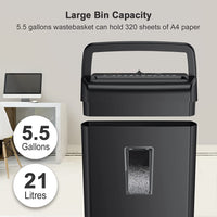 1 x RAW Customer Returns Bonsaii Home Office 10-sheet document shredder, cross-cut shredder for paper and credit cards, security level P4, overheating protection and practical handle design, 21L waste container C209-D  - RRP €49.99