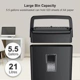 1 x RAW Customer Returns Bonsaii Home Office 10-sheet document shredder, cross-cut shredder for paper and credit cards, security level P4, overheating protection and practical handle design, 21L waste container C209-D  - RRP €50.41