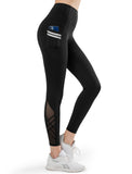 1 x RAW Customer Returns Yvette women s sports leggings with pocket, high waist sports pants with mesh underneath, black, S - RRP €30.24