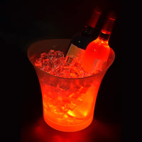 1 x RAW Customer Returns Tiandirenhe New Led Ice Bucket, Champagne Cooler Led, 5L Led Ice Bucket, Color Can Be Adjusted, Colorful Gradient, Colorful Flash, for Cooling Champagne, Wine, Drinks, Beer, for Party, Bar Club Theme - RRP €28.22